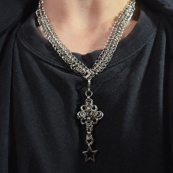 Chainmail Cross Necklace - Image 3